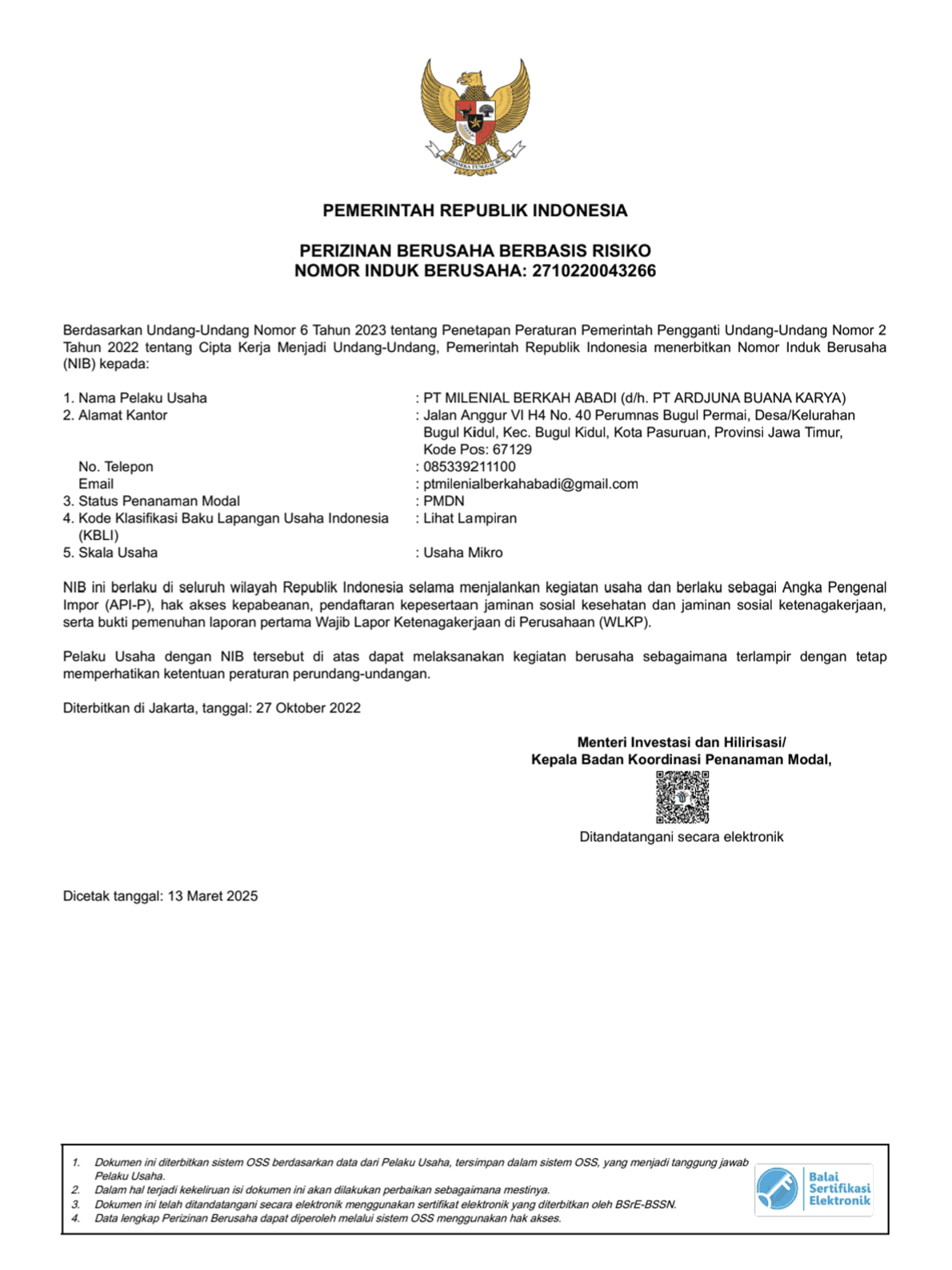Surat Izin Usaha Perdagangan (SIUP)